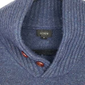 J CREW Dark Blue Wool Cowl Neck Sweater